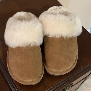 Cozy Tan and Cream Slippers